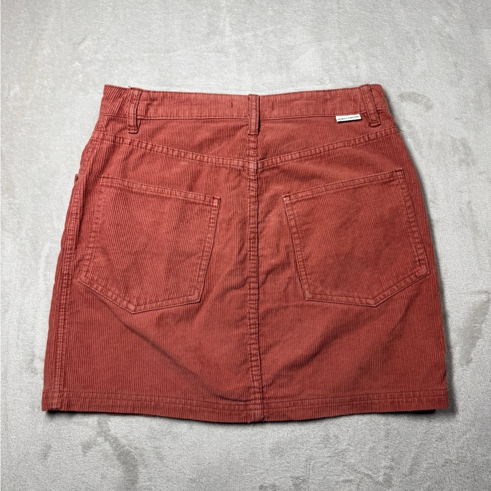 Billabong Dusty Rose Pink Retro Button Front Corduroy Mini Skirt Size 27 - Picture 10 of 16